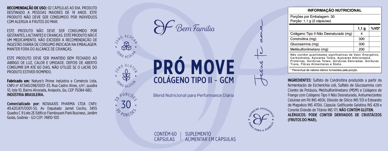 Rótulo do produto Pró Move